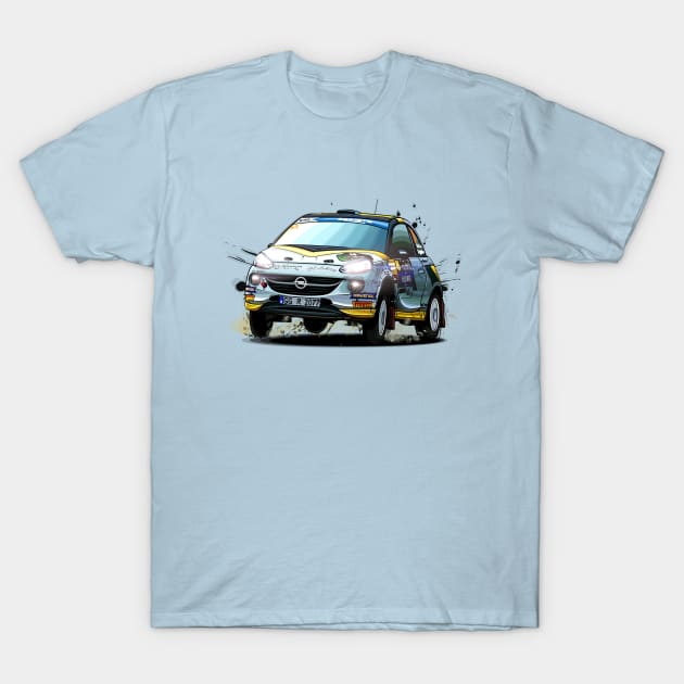 Opel Adam R2 T-Shirt by Mario Ramos Rally Art